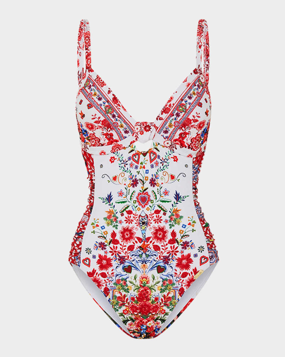 Faith, Luck & Justice Knot Front Panelled One-Piece Swimsuit